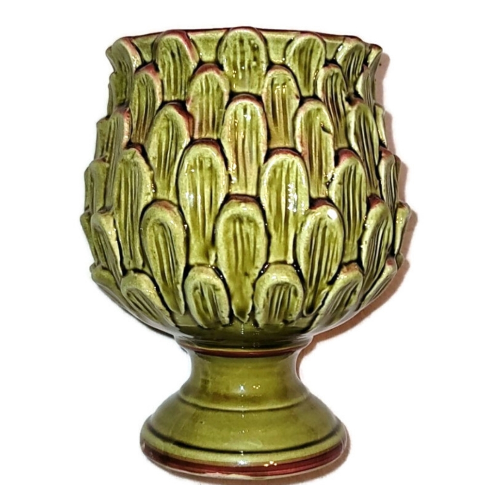 VTG Caffco ceramic vase pot green made in Japan